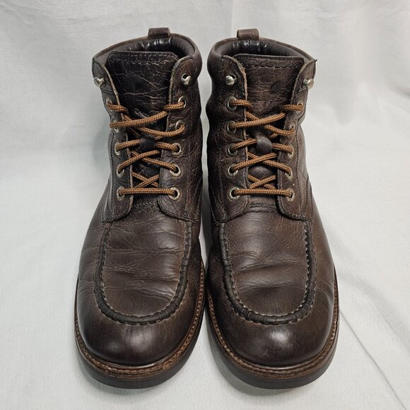 Wolverine 1883 Brown Leather Moc Toe Chukka Boots Shoes W05195 Men's Size 7.5M - Picture 2 of 12